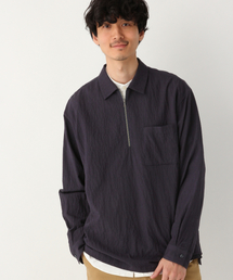GLOBAL WORK | ZIPプルオーバーシャツ長袖/823041(シャツ/ブラウス)