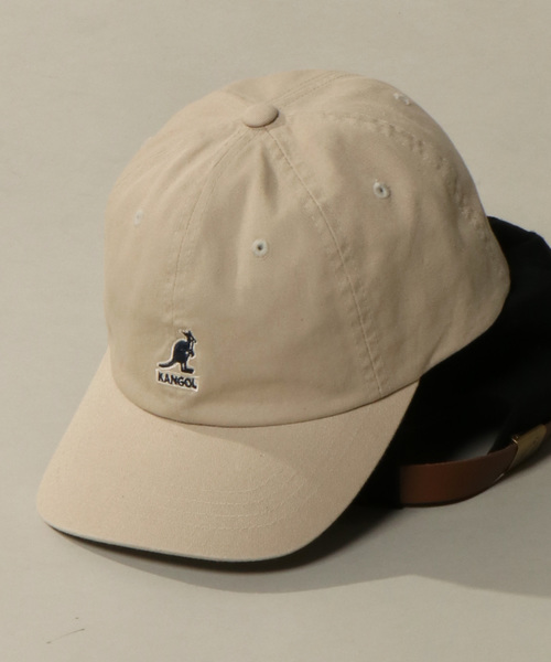 KANGOL(カンゴール)の「KANGOL washed Baseball cap(キャップ・レディース・ホワイト/ブラック/ダークグリーン/ネイビー/ベージュ・ONESIZE)」の3枚目の写真