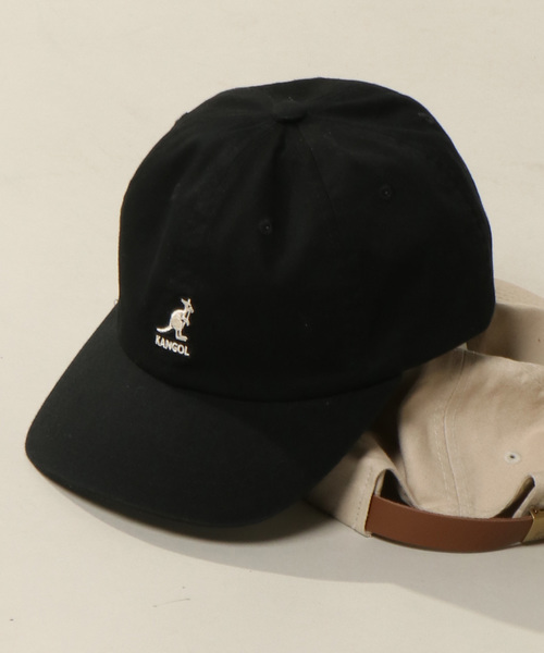 KANGOL(カンゴール)の「KANGOL washed Baseball cap(キャップ・レディース・ホワイト/ブラック/ダークグリーン/ネイビー/ベージュ・ONESIZE)」の2枚目の写真