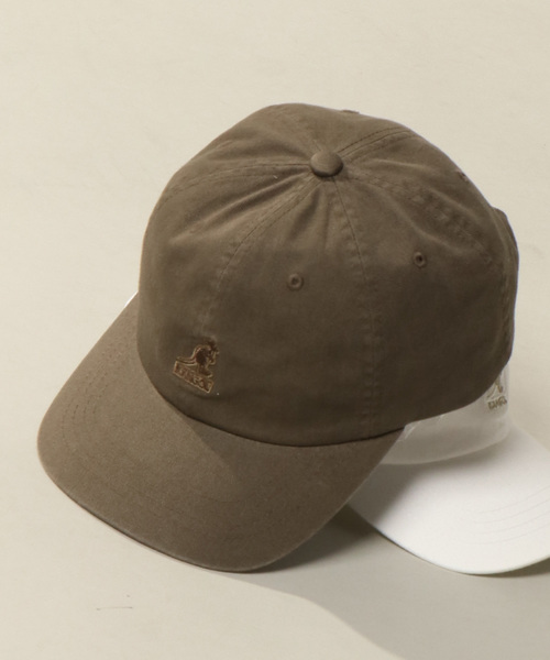 KANGOL(カンゴール)の「KANGOL washed Baseball cap(キャップ・レディース・ホワイト/ブラック/ダークグリーン/ネイビー/ベージュ・ONESIZE)」の4枚目の写真
