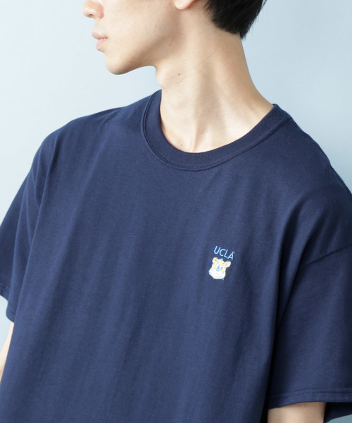 UCLA(ユーシーエルエー)の「MONO-MART×UCLA 別注 ロゴ刺繍 プリント半袖Tee オーバーサイズカットソー(Tシャツ/カットソー・メンズ・ホワイト/ブラック/ネイビー/オレンジ/グリーン/ナチュラル・M/L/XL)」の14枚目の写真