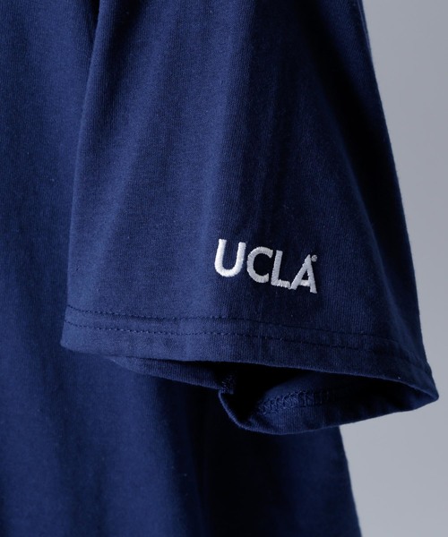 UCLA(ユーシーエルエー)の「MONO-MART×UCLA 別注 ロゴ刺繍 プリント半袖Tee オーバーサイズカットソー(Tシャツ/カットソー・メンズ・ホワイト/ブラック/ネイビー/オレンジ/グリーン/ナチュラル・M/L/XL)」の19枚目の写真