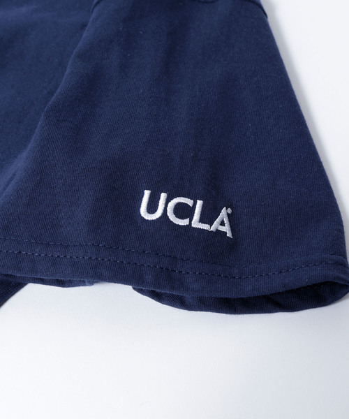 UCLA(ユーシーエルエー)の「MONO-MART×UCLA 別注 ロゴ刺繍 プリント半袖Tee オーバーサイズカットソー(Tシャツ/カットソー・メンズ・ホワイト/ブラック/ネイビー/オレンジ/グリーン/ナチュラル・M/L/XL)」の20枚目の写真