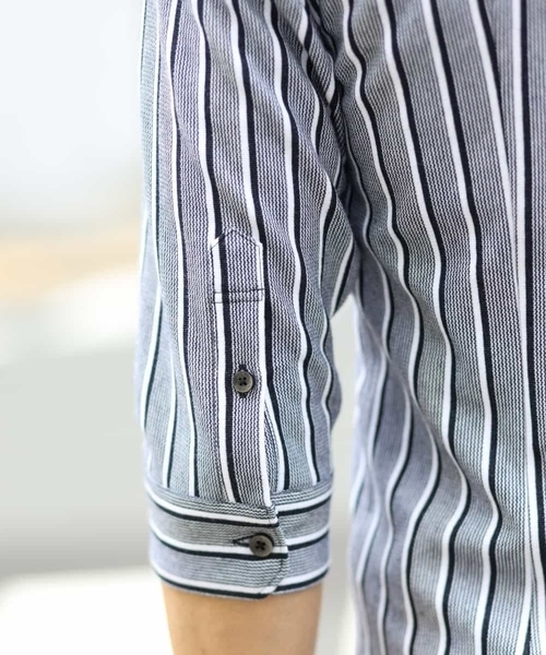 MICHEL KLEIN HOMME   （ミッシェルクランオム）の「シャツ / タッセルストライプ（シャツ/ブラウス・メンズ・レッド/ブルー/ネイビー・46/48/51/44）」の10枚目の写真