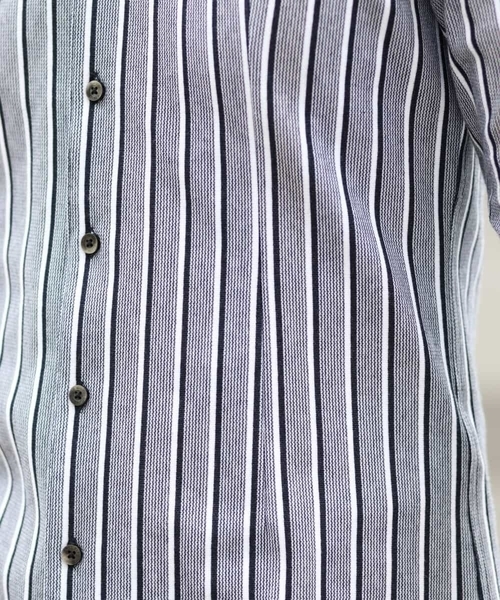 MICHEL KLEIN HOMME   （ミッシェルクランオム）の「シャツ / タッセルストライプ（シャツ/ブラウス・メンズ・レッド/ブルー/ネイビー・46/48/51/44）」の13枚目の写真