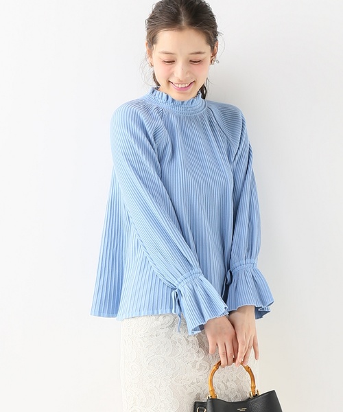 La TOTALITE（ラトータリテ）の「MARILYN MOON フリルリブハイネックプルオーバー◆（ニット/セーター・レディース・アイボリー/オレンジ/サックスブルー・FREE）」の2枚目の写真