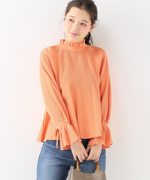 La TOTALITE（ラトータリテ）の「MARILYN MOON フリルリブハイネックプルオーバー◆（ニット/セーター・レディース・アイボリー/オレンジ/サックスブルー・FREE）」の3枚目の写真