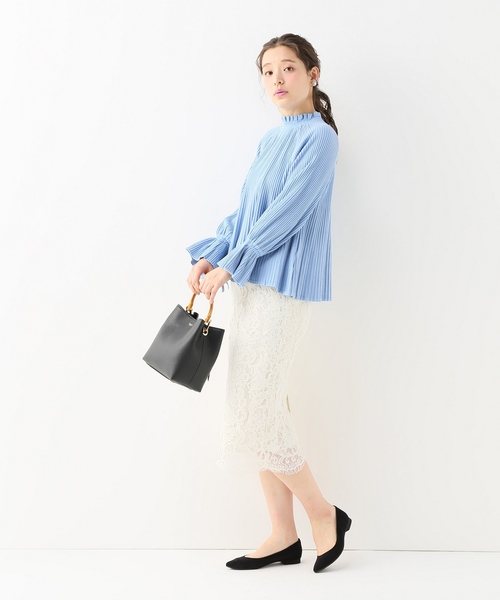 La TOTALITE（ラトータリテ）の「MARILYN MOON フリルリブハイネックプルオーバー◆（ニット/セーター・レディース・アイボリー/オレンジ/サックスブルー・FREE）」の12枚目の写真