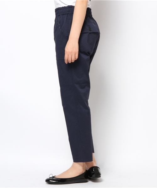 BEAMS BOY（ビームスボーイ）の「BEAMS BOY / サッカー 前開イージーパンツ（その他パンツ・レディース・ベージュ/ネイビー・ONE SIZE）」の3枚目の写真