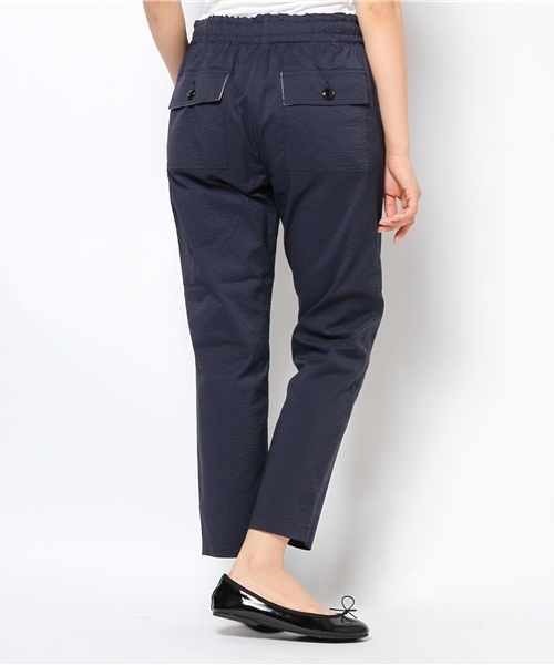 BEAMS BOY（ビームスボーイ）の「BEAMS BOY / サッカー 前開イージーパンツ（その他パンツ・レディース・ベージュ/ネイビー・ONE SIZE）」の4枚目の写真