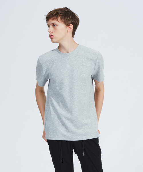 ABAHOUSE GRAY(アバハウスグレイ)の「【展開店舗限定】リネン混ダブルフェイス半袖Tシャツ(Tシャツ/カットソー・メンズ・ホワイト/ベージュ/ネイビー・46/48)」の1枚目の写真