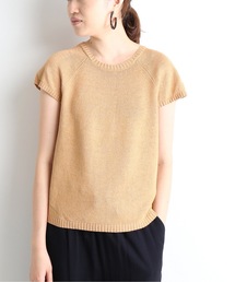 SLOBE IENA | メランジフレンチスリーブニット◆(ニット/セーター)
