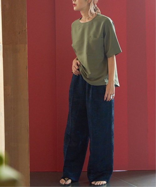 CITYSHOP（シティーショップ）の「フラワーJQサテンパンツ（その他パンツ・レディース・ベージュ/ネイビー・38/36）」の8枚目の写真