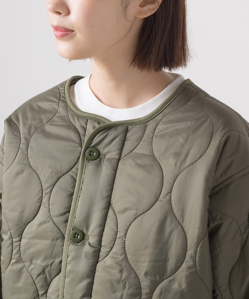 marle(マルレ)の「ウェーブキルトショートジャケット(その他アウター・レディース・カーキ/ブラック/ベージュ・MEDIUM/SMALL/LARGE)」の9枚目の写真