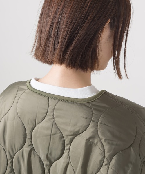 marle(マルレ)の「ウェーブキルトショートジャケット(その他アウター・レディース・カーキ/ブラック/ベージュ・MEDIUM/SMALL/LARGE)」の13枚目の写真