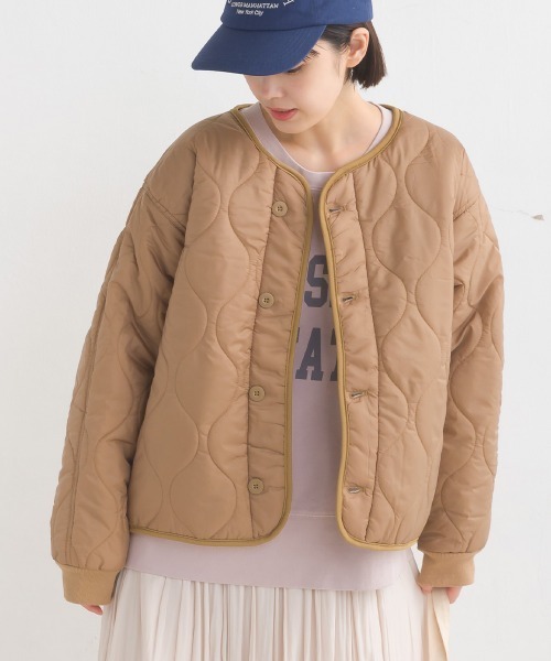 marle(マルレ)の「ウェーブキルトショートジャケット(その他アウター・レディース・カーキ/ブラック/ベージュ・MEDIUM/SMALL/LARGE)」の8枚目の写真