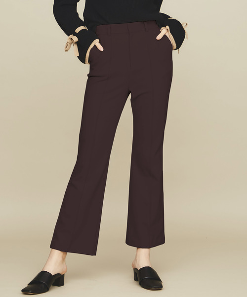 STUDIOUS（ステュディオス）の「【STUDIOUS】ウォームカルゼフレアパンツ（デニムパンツ・レディース・ブラック/ベージュ/ブラウン・1/2）」の3枚目の写真