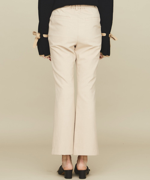 STUDIOUS（ステュディオス）の「【STUDIOUS】ウォームカルゼフレアパンツ（デニムパンツ・レディース・ブラック/ベージュ/ブラウン・1/2）」の8枚目の写真