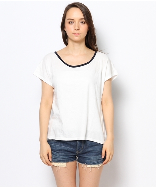 OUTLET(アウトレット)の「【Ciaopanic】バックティアードプルオーバー(Tシャツ/カットソー・レディース・ベージュ/ネイビー・FREE)」の6枚目の写真