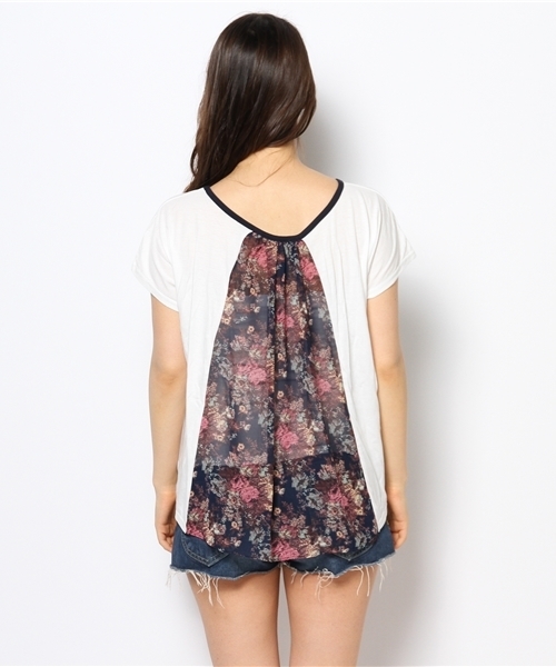 OUTLET(アウトレット)の「【Ciaopanic】バックティアードプルオーバー(Tシャツ/カットソー・レディース・ベージュ/ネイビー・FREE)」の8枚目の写真