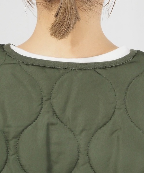 tiptop（ティップトップ）の「【2サイズ展開】キルティングジャケット【web限定アイテム】（ノーカラージャケット・レディース・ブラック/ブラウン/ライトグリーン/アイボリー/オフホワイト/カーキ・FREE/L）」の13枚目の写真