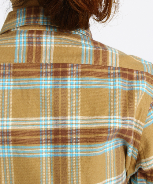 BEAMS BOY（ビームスボーイ）の「BEAMS BOY / ネルチェック シャツ（シャツ/ブラウス・レディース・ベージュ/サックスブルー/ネイビー/マルチ・ONE SIZE）」の13枚目の写真