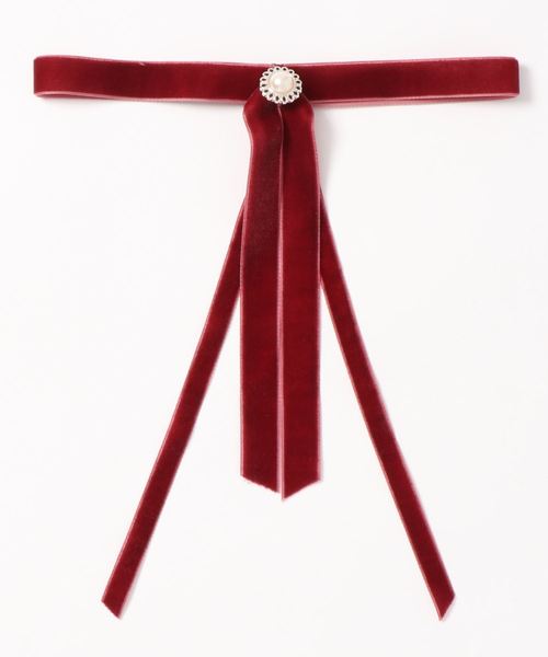 新品未使用タグ付　アクシーズファム　バラ×千鳥柄襟付ワンピース　茶　Mサイズ axes femme（アクシーズファム）の「バラ×千鳥柄襟付ワンピース