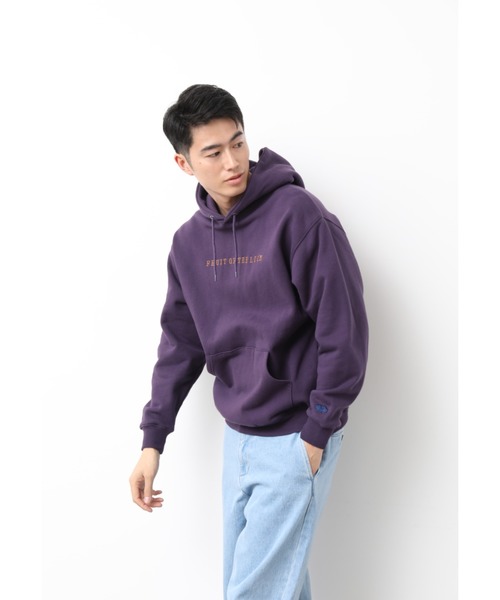 FRUIT OF THE LOOM(フルーツオブザルーム)の「【FRUIT OF THE LOOM別注】ロゴラインパーカー(パーカー・メンズ・パープル/オフホワイト/キャメル・M/L)」の17枚目の写真