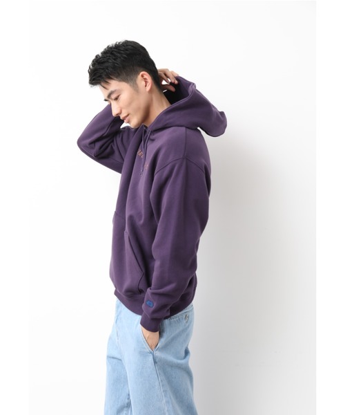 FRUIT OF THE LOOM(フルーツオブザルーム)の「【FRUIT OF THE LOOM別注】ロゴラインパーカー(パーカー・メンズ・パープル/オフホワイト/キャメル・M/L)」の16枚目の写真