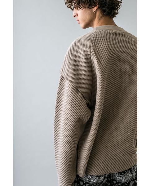 MONKEY TIME（モンキータイム）の「＜monkey time＞ BIAS WAFFLE LYD LSL/サーマル（Tシャツ/カットソー・メンズ・オフホワイト/ベージュ・SMALL/X-LARGE/LARGE/MEDIUM）」の4枚目の写真