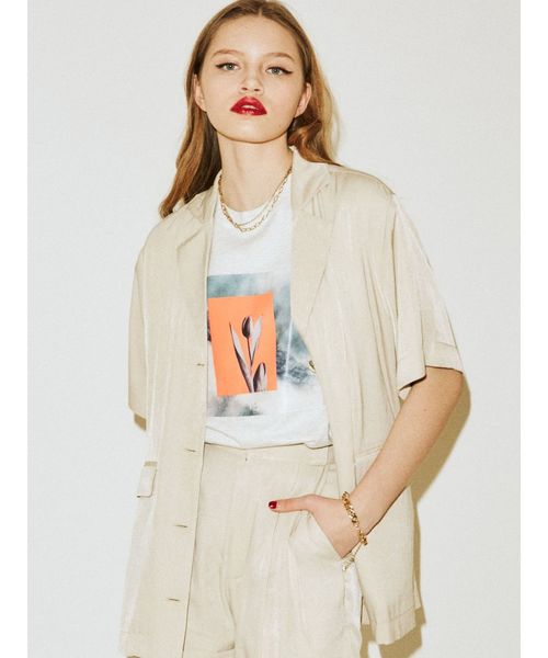 jouetie（ジュエティ）の「ネオンフォトBIGTシャツ（Tシャツ/カットソー・レディース・ブラック/グレー/ブルー・MEDIUM）」の6枚目の写真