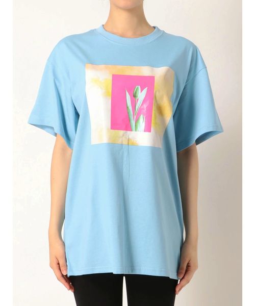 jouetie（ジュエティ）の「ネオンフォトBIGTシャツ（Tシャツ/カットソー・レディース・ブラック/グレー/ブルー・MEDIUM）」の5枚目の写真