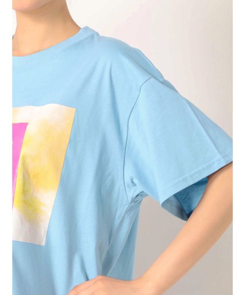 jouetie（ジュエティ）の「ネオンフォトBIGTシャツ（Tシャツ/カットソー・レディース・ブラック/グレー/ブルー・MEDIUM）」の7枚目の写真