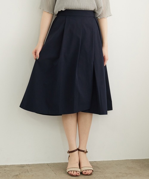 ROPE' PICNIC(ロペピクニック)の「【セットアップ対応】【多機能】アシンメトリータックスカート(スカート・レディース・ネイビー/ボルドー/ベージュ系その他・40/38)」の1枚目の写真