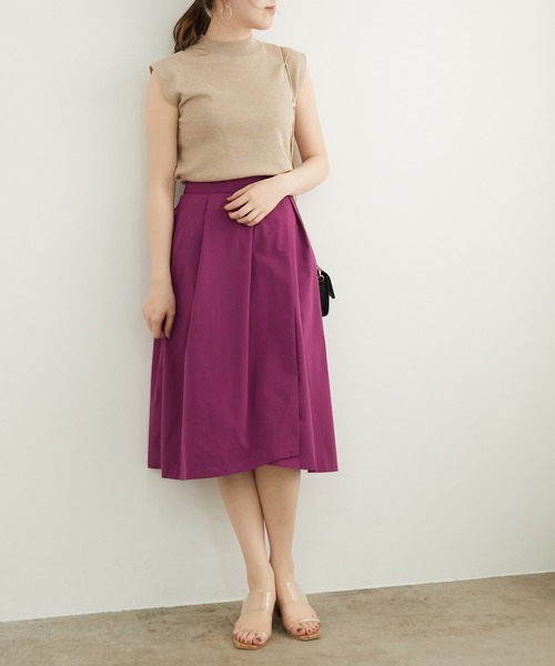 ROPE' PICNIC(ロペピクニック)の「【セットアップ対応】【多機能】アシンメトリータックスカート(スカート・レディース・ネイビー/ボルドー/ベージュ系その他・40/38)」の11枚目の写真