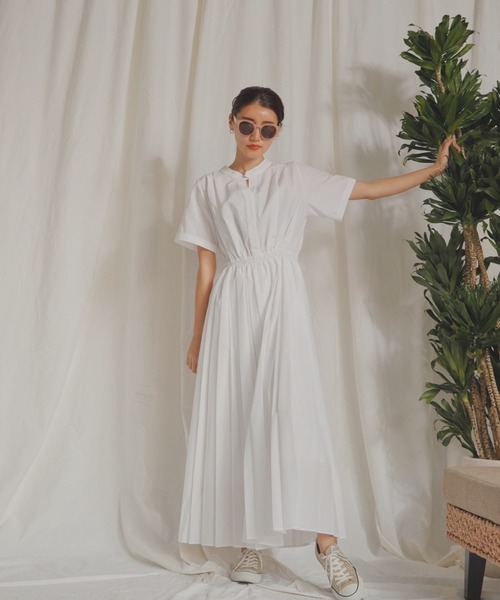 LADYMADE(レディメイド)の「プリーツシャツロングワンピース(ワンピース・レディース・ベージュ/ブラック/オフホワイト/オレンジ・S/M)」の10枚目の写真