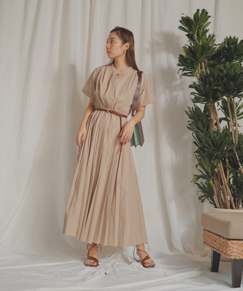 LADYMADE(レディメイド)の「プリーツシャツロングワンピース(ワンピース・レディース・ベージュ/ブラック/オフホワイト/オレンジ・S/M)」の14枚目の写真