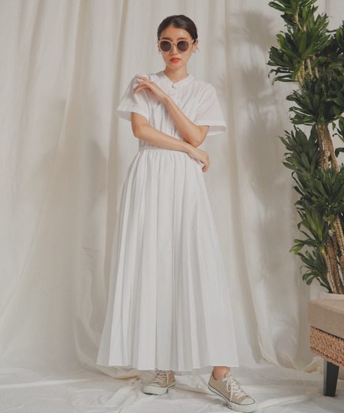 LADYMADE(レディメイド)の「プリーツシャツロングワンピース(ワンピース・レディース・ベージュ/ブラック/オフホワイト/オレンジ・S/M)」の15枚目の写真