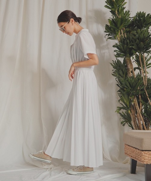 LADYMADE(レディメイド)の「プリーツシャツロングワンピース(ワンピース・レディース・ベージュ/ブラック/オフホワイト/オレンジ・S/M)」の16枚目の写真