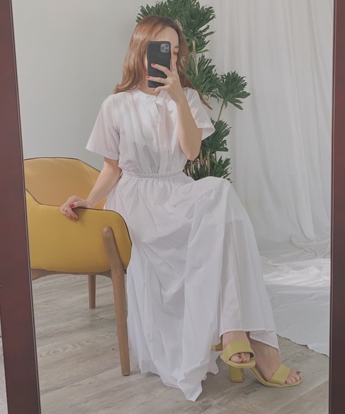 LADYMADE(レディメイド)の「プリーツシャツロングワンピース(ワンピース・レディース・ベージュ/ブラック/オフホワイト/オレンジ・S/M)」の18枚目の写真