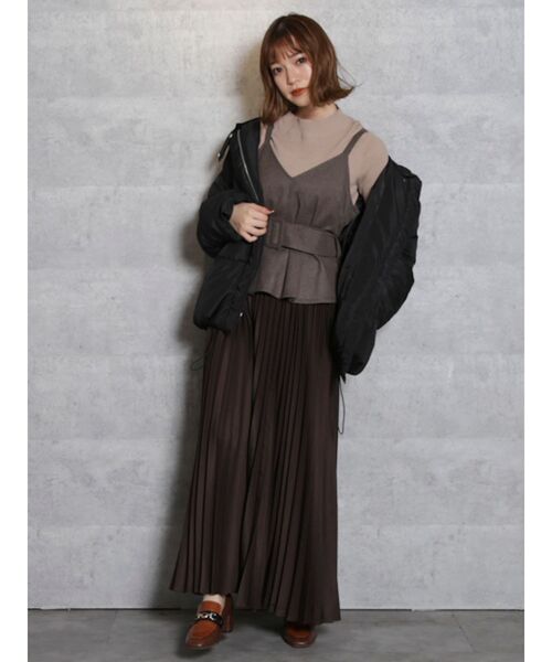 dazzlin（ダズリン）の「ウォーミーカラーダウンライクブルゾン（ブルゾン・レディース・アイボリー/ブラック/ピンク/モカ・FREE）」の11枚目の写真