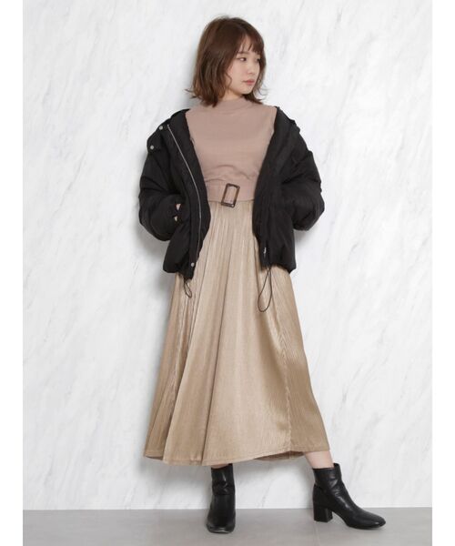 dazzlin（ダズリン）の「ウォーミーカラーダウンライクブルゾン（ブルゾン・レディース・アイボリー/ブラック/ピンク/モカ・FREE）」の20枚目の写真