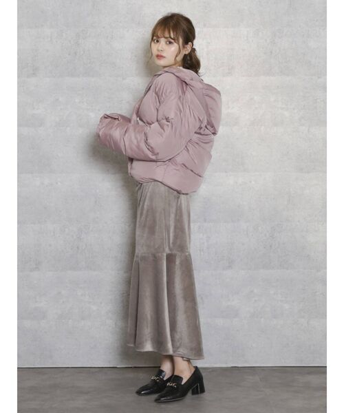 dazzlin（ダズリン）の「ウォーミーカラーダウンライクブルゾン（ブルゾン・レディース・アイボリー/ブラック/ピンク/モカ・FREE）」の22枚目の写真