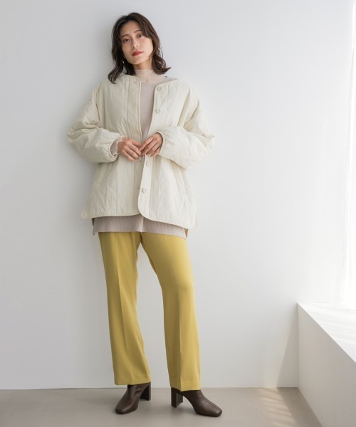 LOWRYS FARM（ローリーズファーム）の「キルティングブルゾン　895706（ブルゾン・レディース・ブラック/グリーン/アイボリー・FREE）」の4枚目の写真