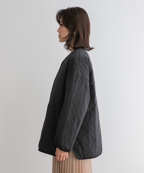 LOWRYS FARM（ローリーズファーム）の「キルティングブルゾン　895706（ブルゾン・レディース・ブラック/グリーン/アイボリー・FREE）」の8枚目の写真