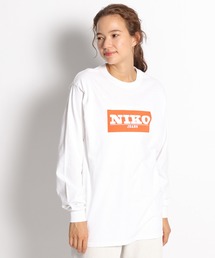 niko and... | niko and ...JEANSボックスロゴロンT(Tシャツ/カットソー)