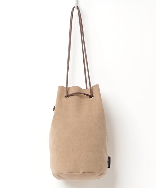 OSKON(オスコン)の「OSKON/オスコン Drawstring Bag(エコバッグ/サブバッグ・レディース・グリーン/ロイヤルブルー/レッド/イエロー/ベージュ/ブラック・ONE SIZE)」の3枚目の写真