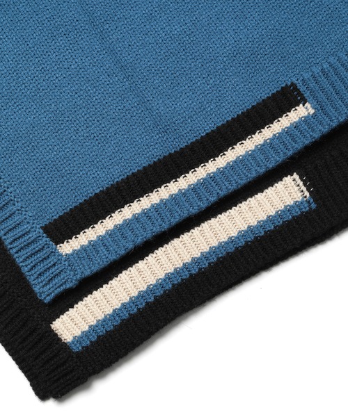 unlow（アンロー）の「【WEARISTA 心】マルチカラーチルデンニットベスト（ベスト・メンズ・ブラック/ブルー/ライトベージュ・S/M）」の11枚目の写真