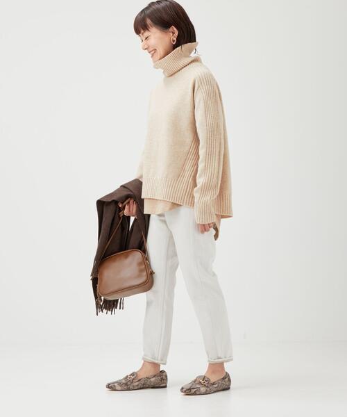 green label relaxing（グリーンレーベルリラクシング）の「[ XS / H148-155cm ] ★★ SC ボートネック ロングスリーブ Tシャツ（Tシャツ/カットソー・レディース・オフホワイト/ダークグレー/ベージュ/ナチュラル・XS）」の11枚目の写真