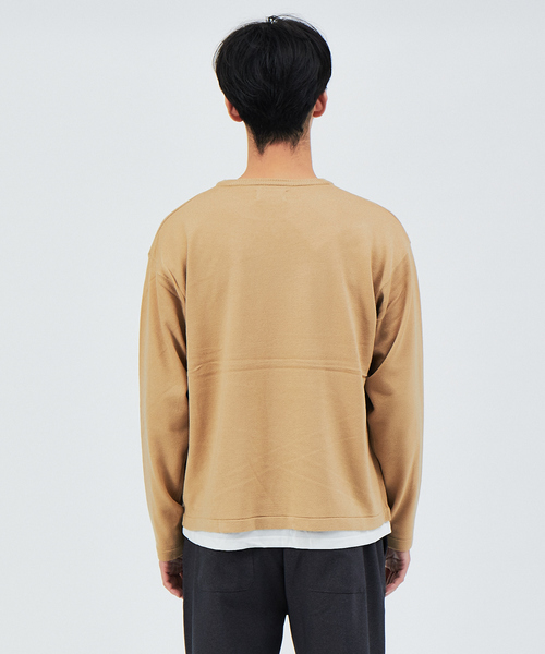 ABAHOUSE（アバハウス）の「アンサンブル レイヤード ニット（ニット/セーター・メンズ・ブラック/ベージュ/ブラウン/レッド・46/48）」の7枚目の写真